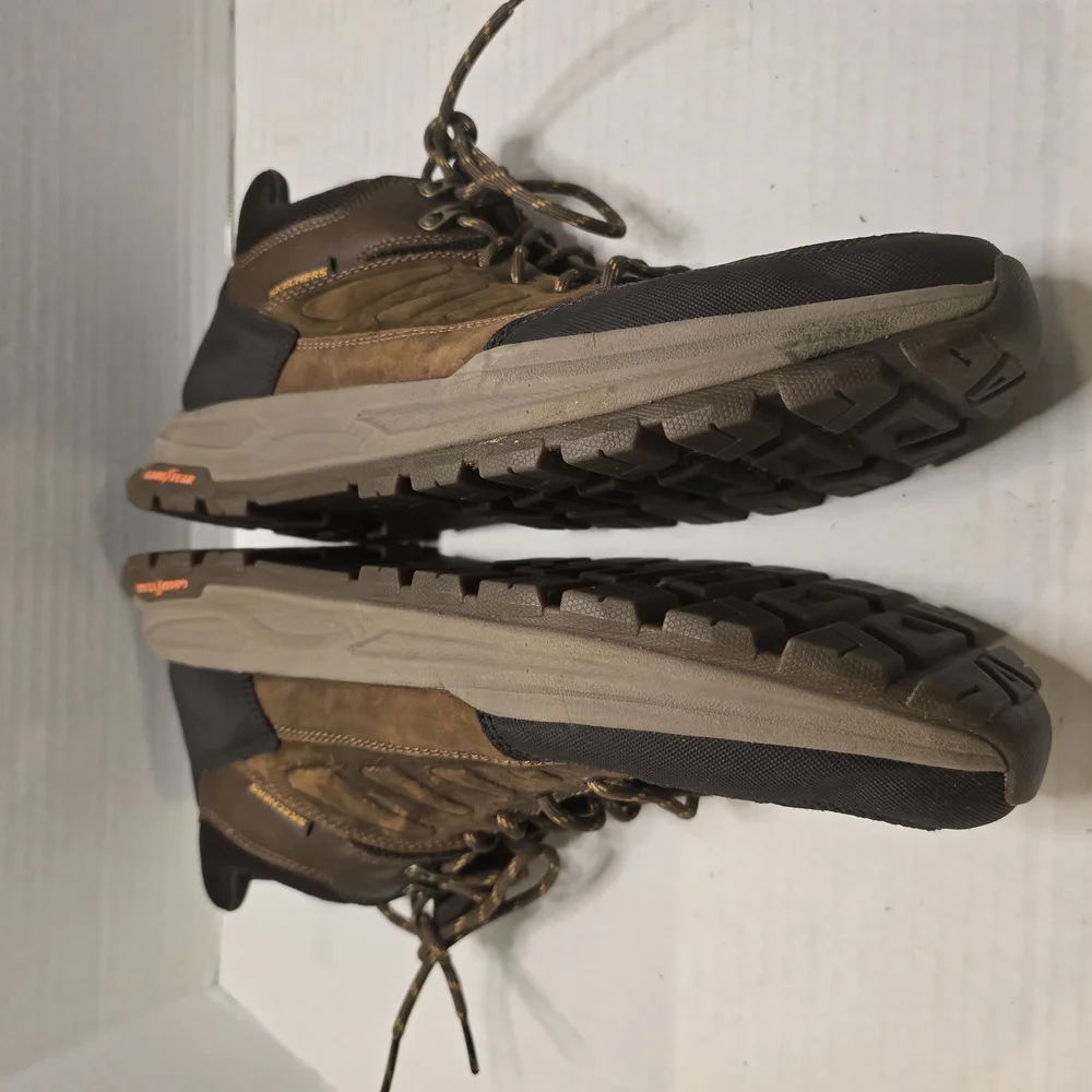 Skechers Brown Boots with Lace-Up Design and Soft‎ Suede Upper